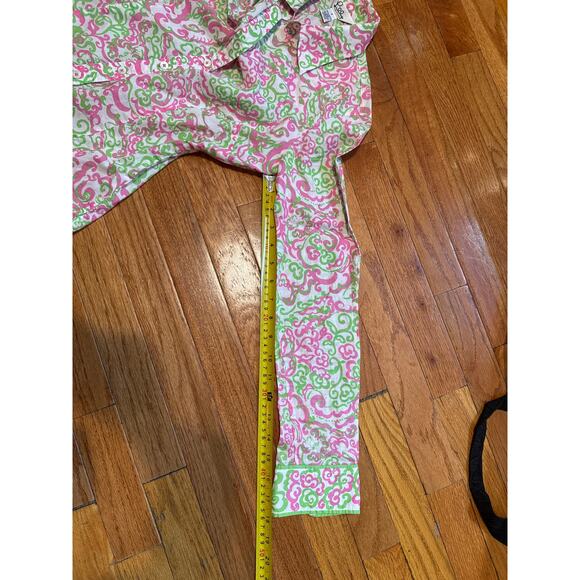 LILLY PULITZER peanut island button front long sleeve shirt white label size‎ 2 - Picture 9 of 9